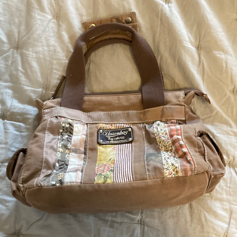 Unionbay cotton patchwork handbag